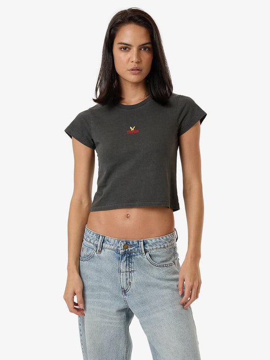 THRILLS Never Stop Womens Mini Tee - Merch Black