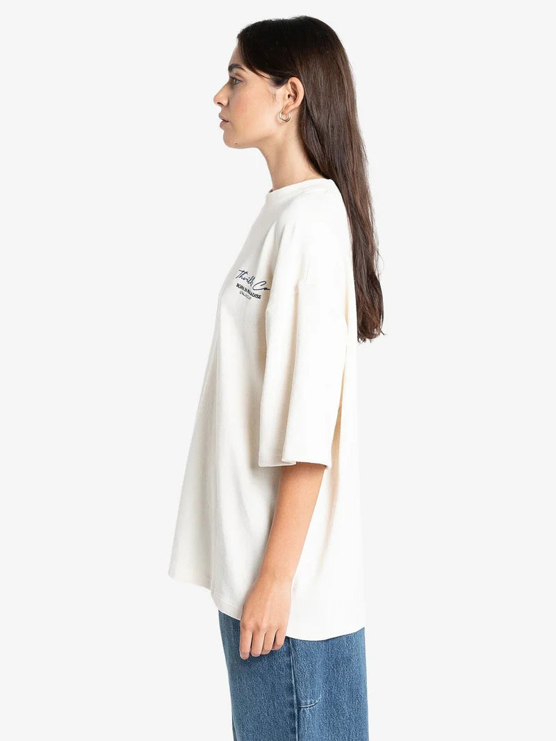 THRILLS Signature Oversized Womens Tee - Heritage White