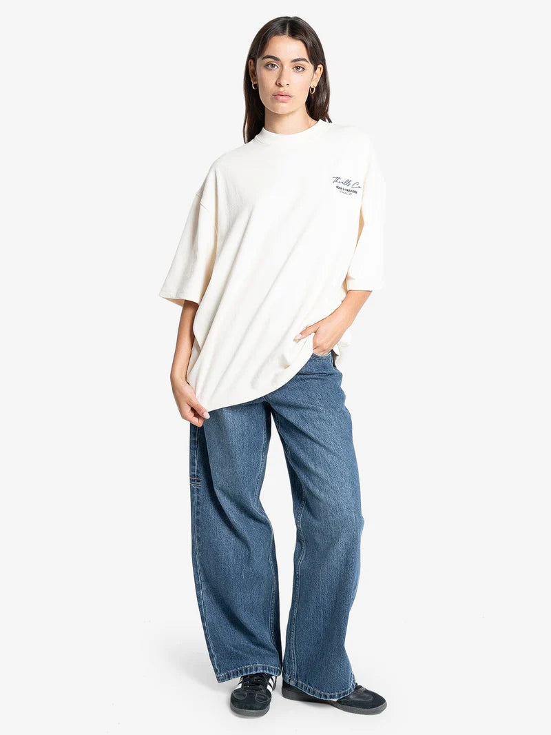 THRILLS Signature Oversized Womens Tee - Heritage White