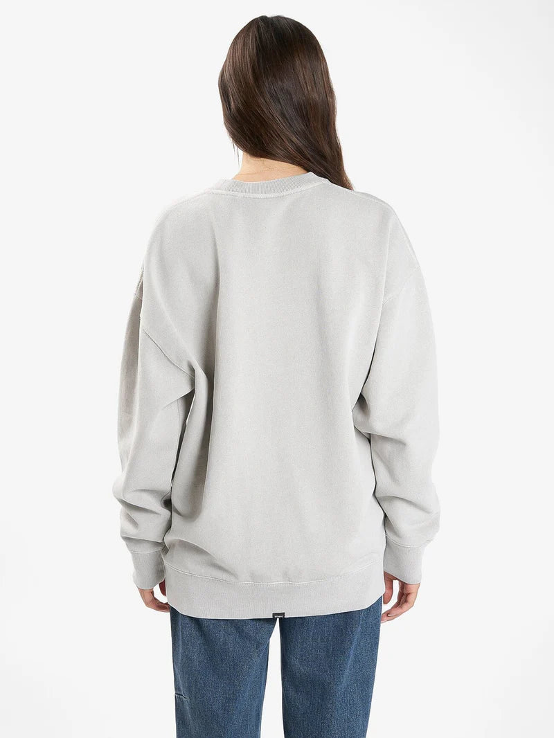 THRILLS Minimal Thrills Slouch Womens Crew - Oyster Grey