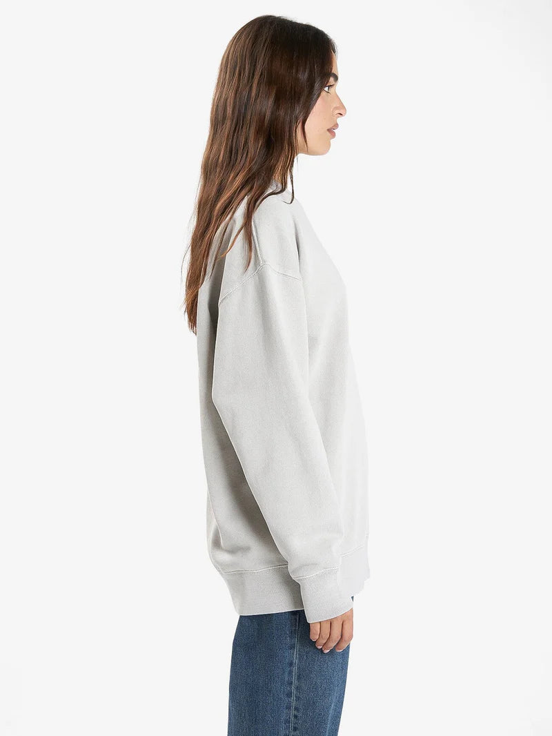 THRILLS Minimal Thrills Slouch Womens Crew - Oyster Grey