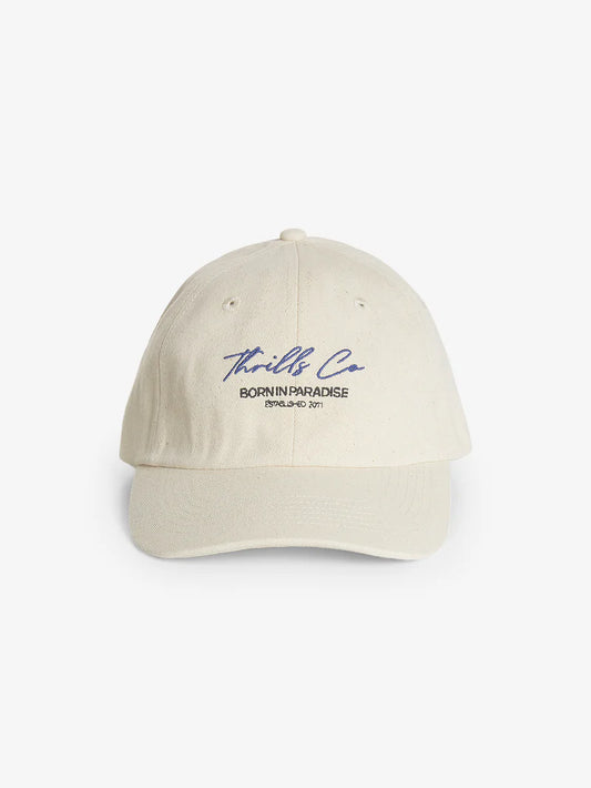 THRILLS Signature 6 Panel Strapback Cap - Unbleached