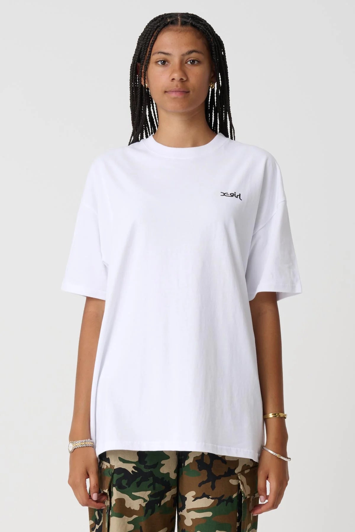 XGIRL Snake Relaxed Womens Tee - White