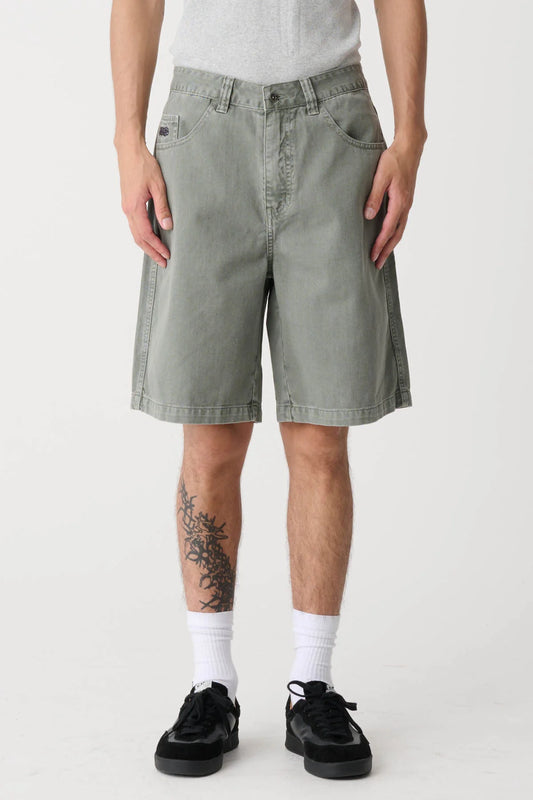 XLARGE Peace Man Bull Denim Mens Short - Olive Grey