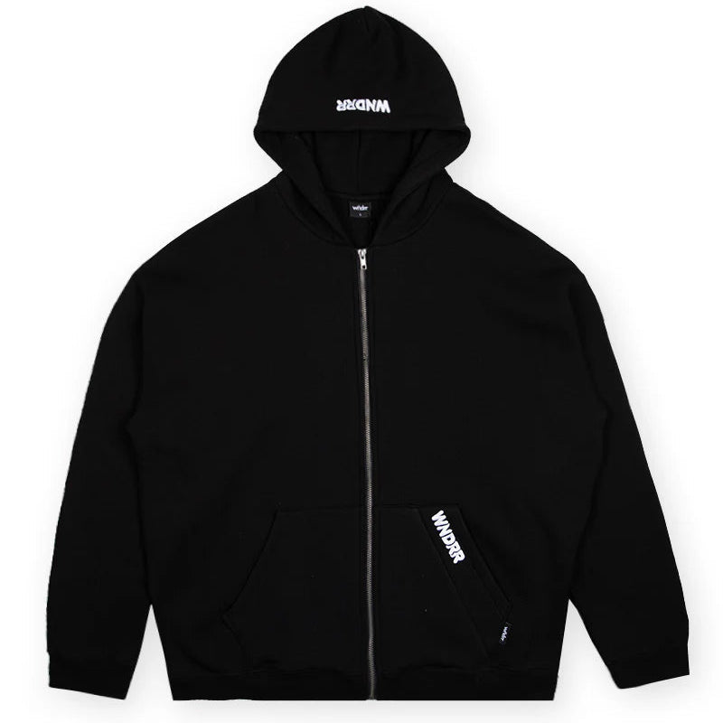 WNDRR Halo Mens Zip Hoodie - Black