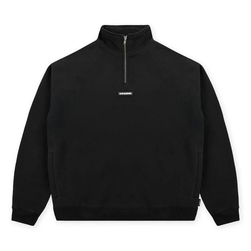 WNDRR Patron Quarter Zip Mens Crew - Black