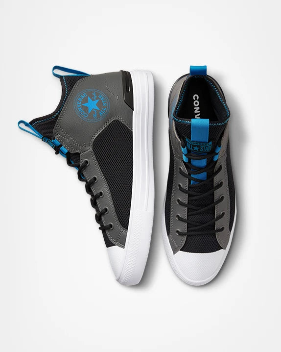 CONVERSE Chuck Taylor Ultra Mens Mid Shoe - Black/Cyber Grey/Dial Up Blue