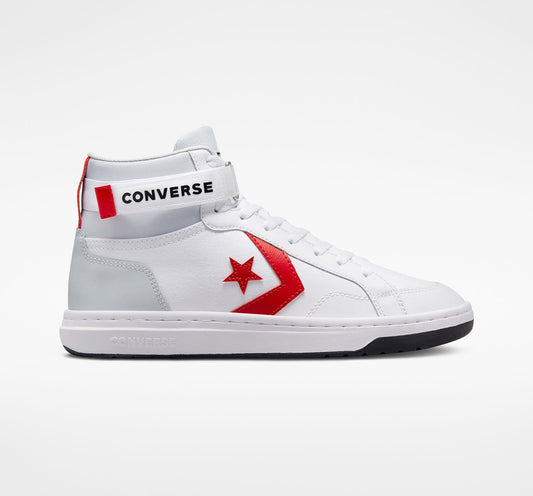CONVERSE Pro Blaze Strap Youth Hi Shoe - White/Ghost Red/Red