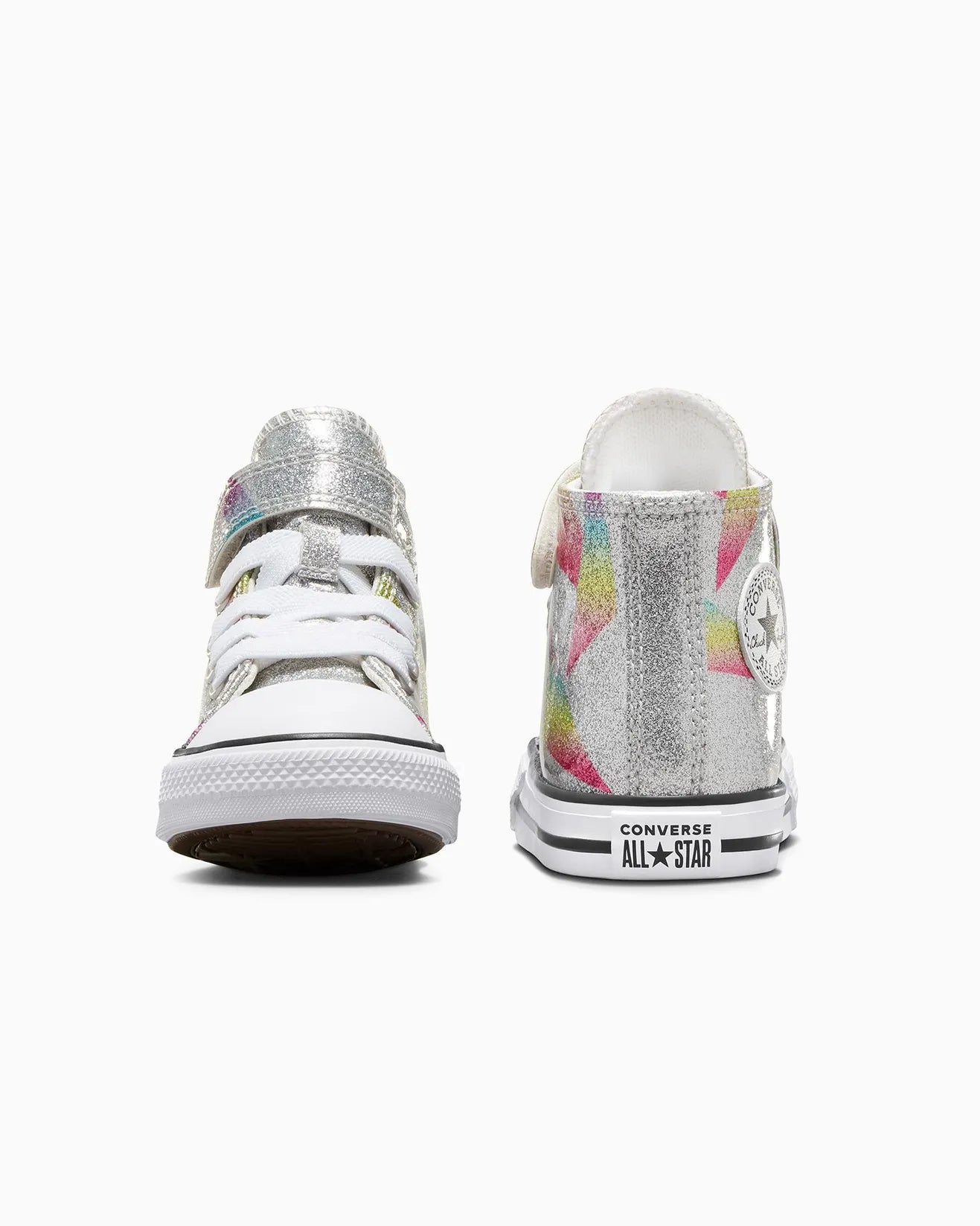 CONVERSE Chuck Taylor All Star Prism Glitter Infant Hi Shoe Pure Silver Aqua Soul White