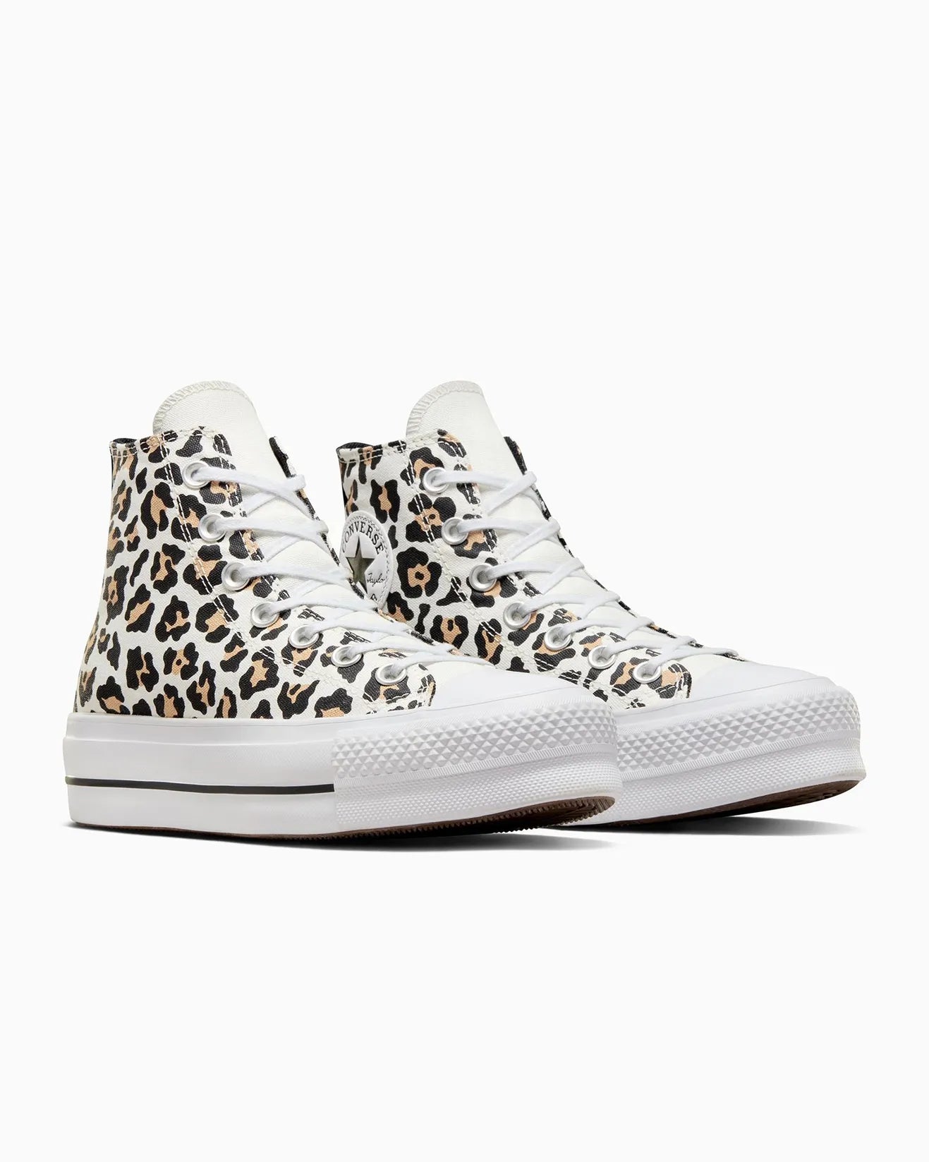 CONVERSE Chuck Taylor All Star Lift Leopard Love Womens Hi Shoe - White/Black/Epic Dune