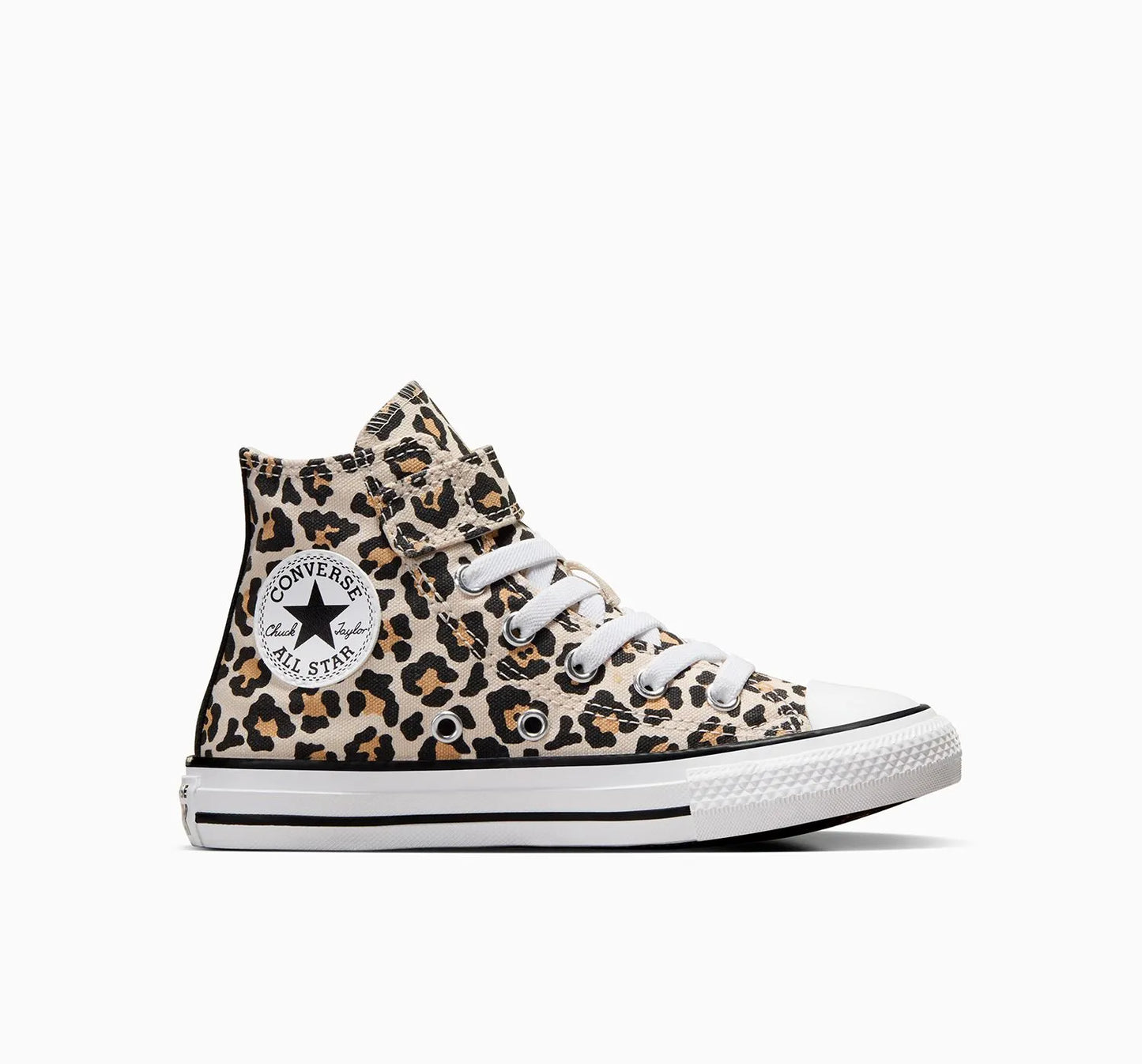 CONVERSE Chuck Taylor All Star Leopard Love 1V Youth Hi Shoe - Driftwood/Black/White