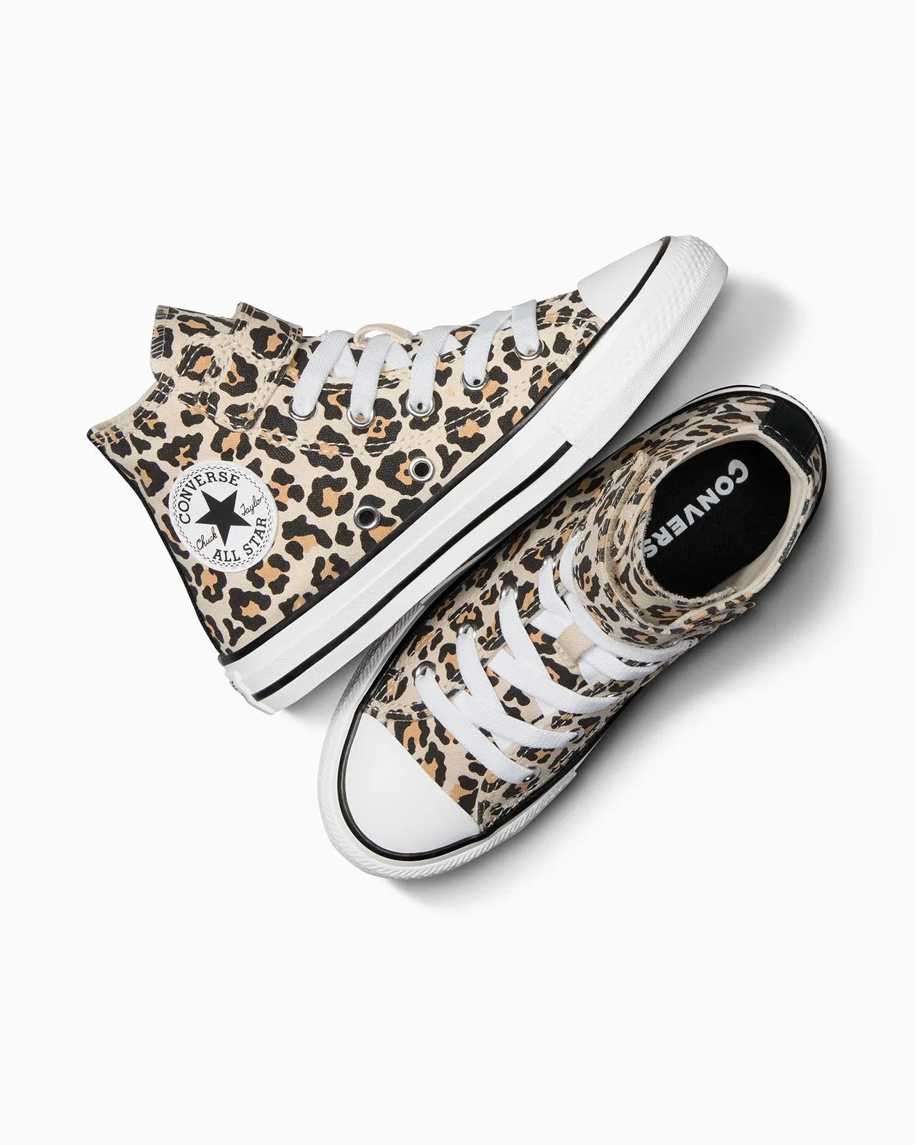 CONVERSE Chuck Taylor All Star Leopard Love 1V Youth Hi Shoe - Driftwood/Black/White