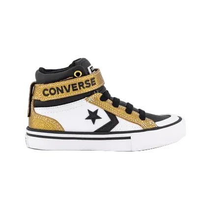 CONVERSE Pro Blaze Strap Infant Hi Shoe - White/Black/Gold