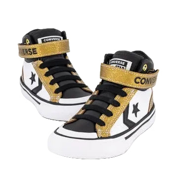 CONVERSE Pro Blaze Strap Infant Hi Shoe - White/Black/Gold