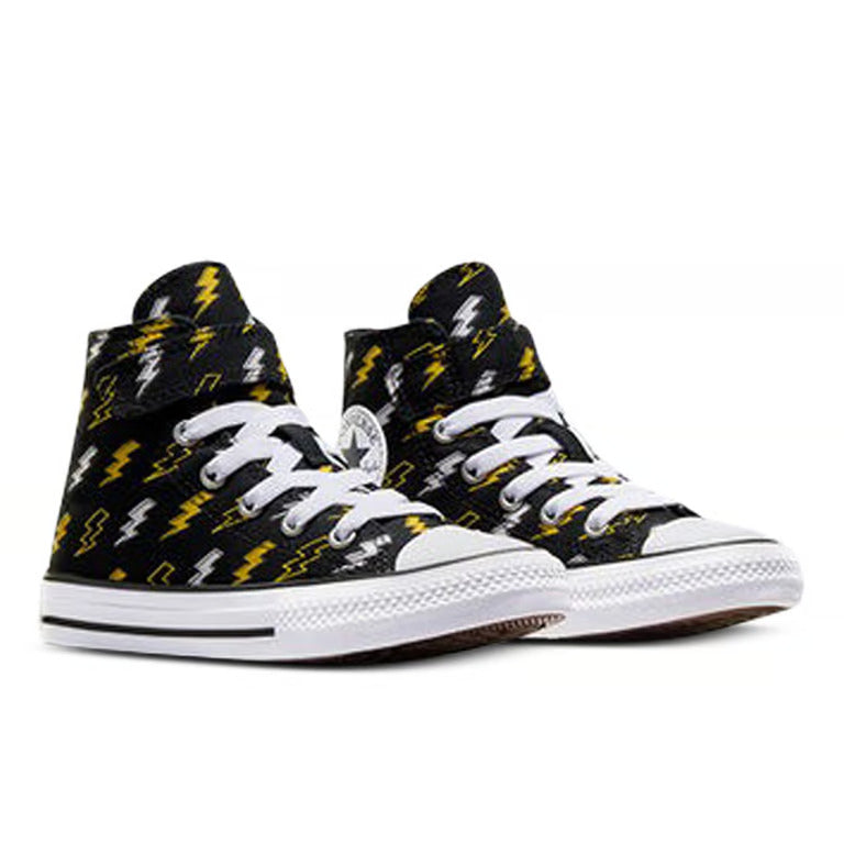 CONVERSE Chuck Taylor All Star Electric Bolt 1V Youth Hi Shoe - Black/Golden Wren/Ghost Town