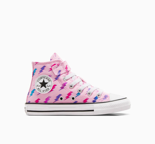 CONVERSE Chuck Taylor All Star Electric Bolt 1V Youth Hi Shoe - Tongue Tied/Astral Pink/Violet