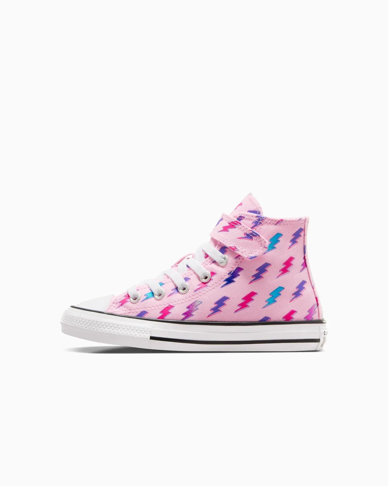 CONVERSE Chuck Taylor All Star Electric Bolt 1V Youth Hi Shoe - Tongue Tied/Astral Pink/Violet