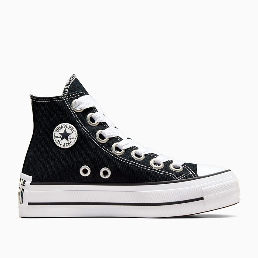 CONVERSE Chuck Taylor Lift Sketch Womens Hi Shoe - Black/White/White