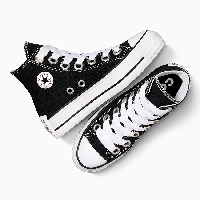 CONVERSE Chuck Taylor Lift Sketch Womens Hi Shoe - Black/White/White