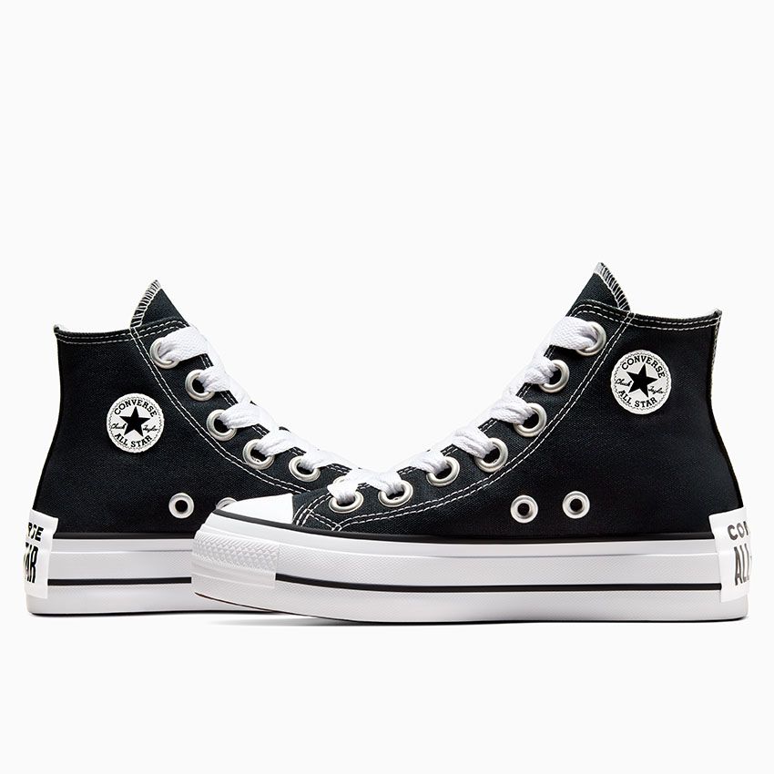 CONVERSE Chuck Taylor Lift Sketch Womens Hi Shoe - Black/White/White