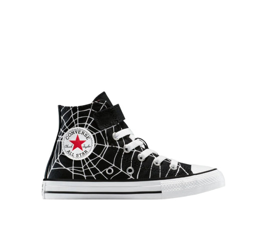 CONVERSE Chuck Taylor All Star Spiderweb 1V Youth Hi Shoe - Black/White/Red