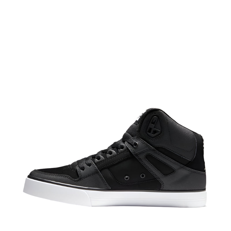 DC Pure High-Top Mens Shoe - Black/Black/White