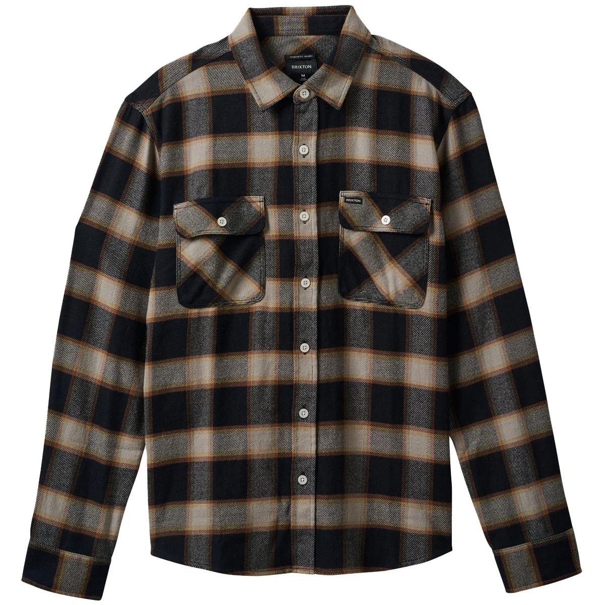 BRIXTON 20th Anniversary Bowery Mens L/S Flannel Shirt - Black/Cream