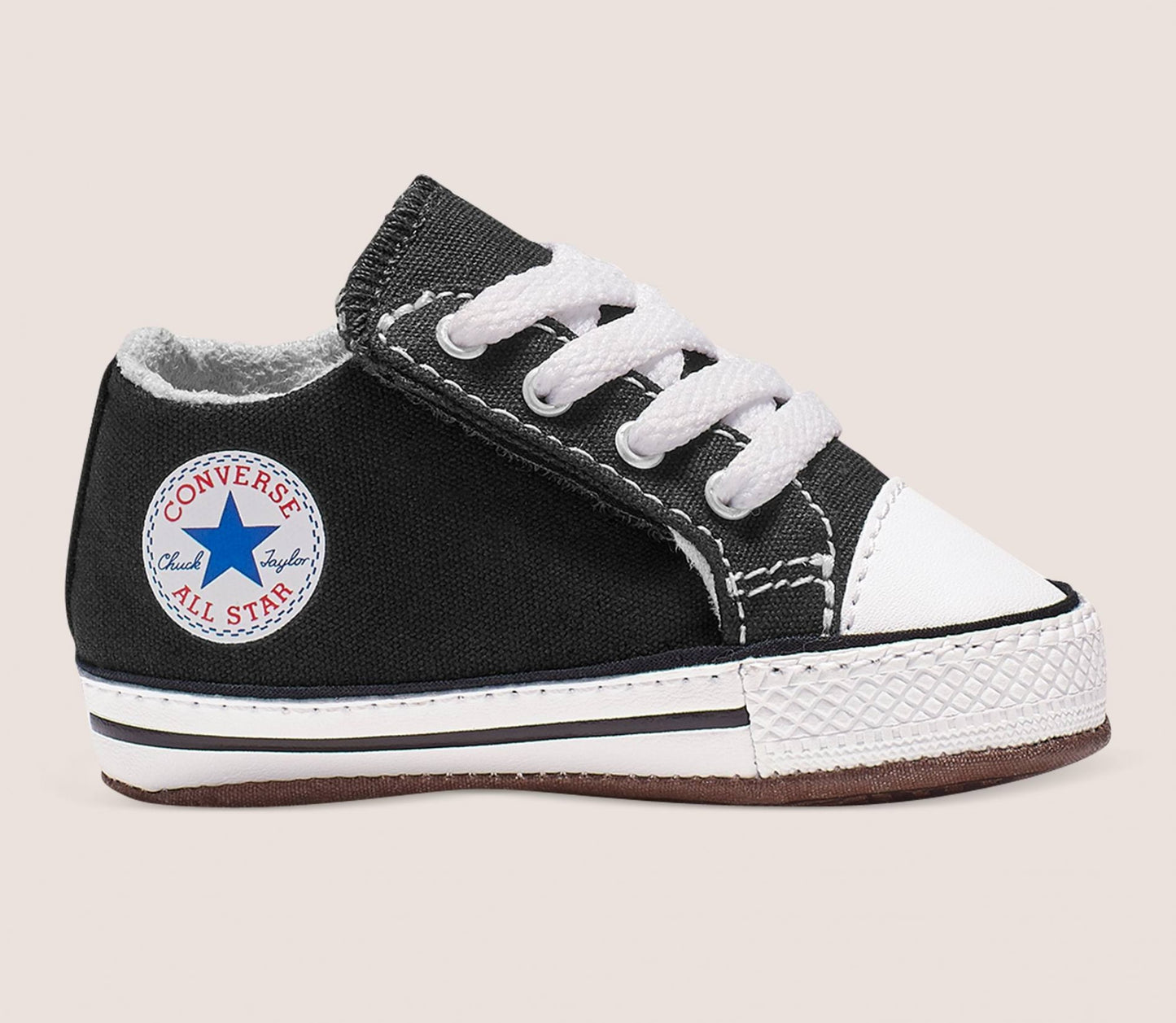 CONVERSE Chuck Taylor All Star Cribster Baby Mid Shoe - Black - VENUE.