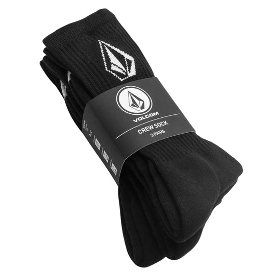 VOLCOM Full Stone 3pk Socks - Black