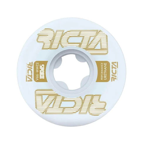 RICTA 99A Framework Sparx 52mm Skateboard Wheels - White/Bronze