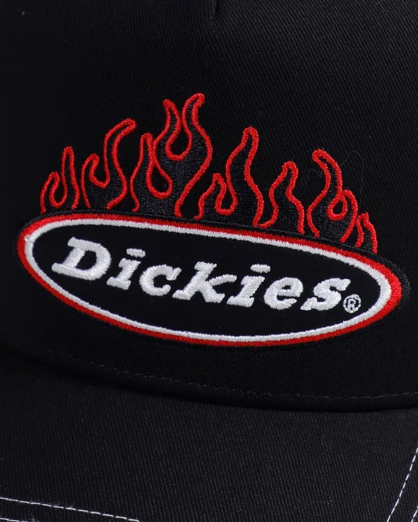 DICKIES Fire Boy Mens Snapback Trucker Cap - Black/White