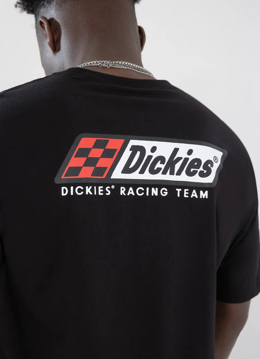 DICKIES Racing Mens Classic Fit Tee - Black