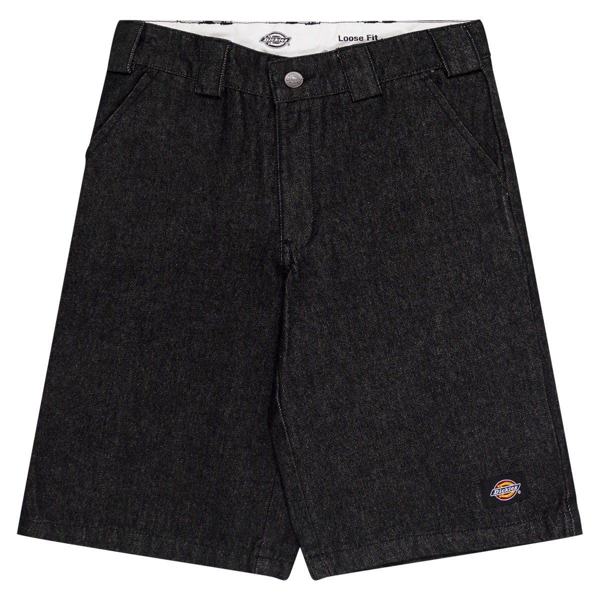 DICKIES DX200Y Denim Relaxed Youth Carpenter Short - Rinsed Black