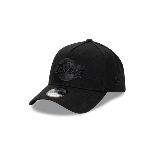 NEW ERA Los Angeles Lakers 9FORTY A-Frame Snapback Cap - Black/Black