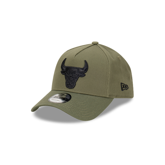 NEW ERA Chicago Bulls 9FORTY A-Frame Snapback Cap - Olive/Black