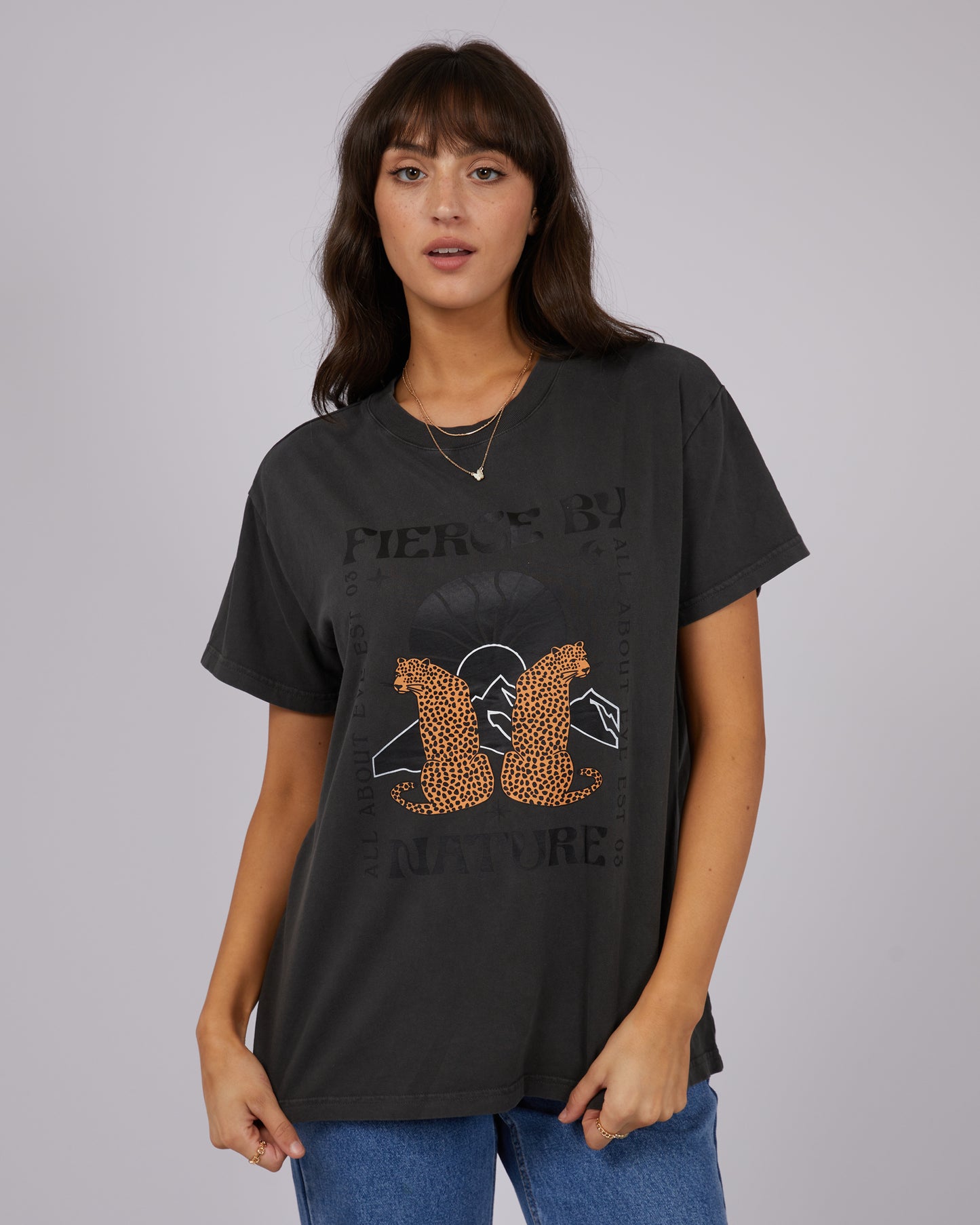ALL ABOUT EVE Fierce Standard Womens Tee - Washed Black