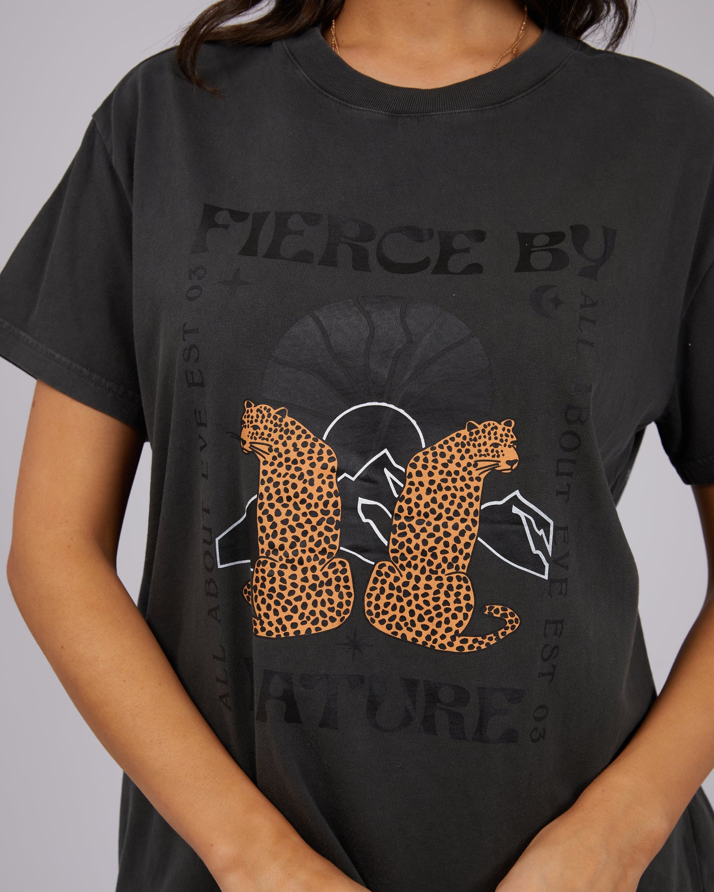 ALL ABOUT EVE Fierce Standard Womens Tee - Washed Black