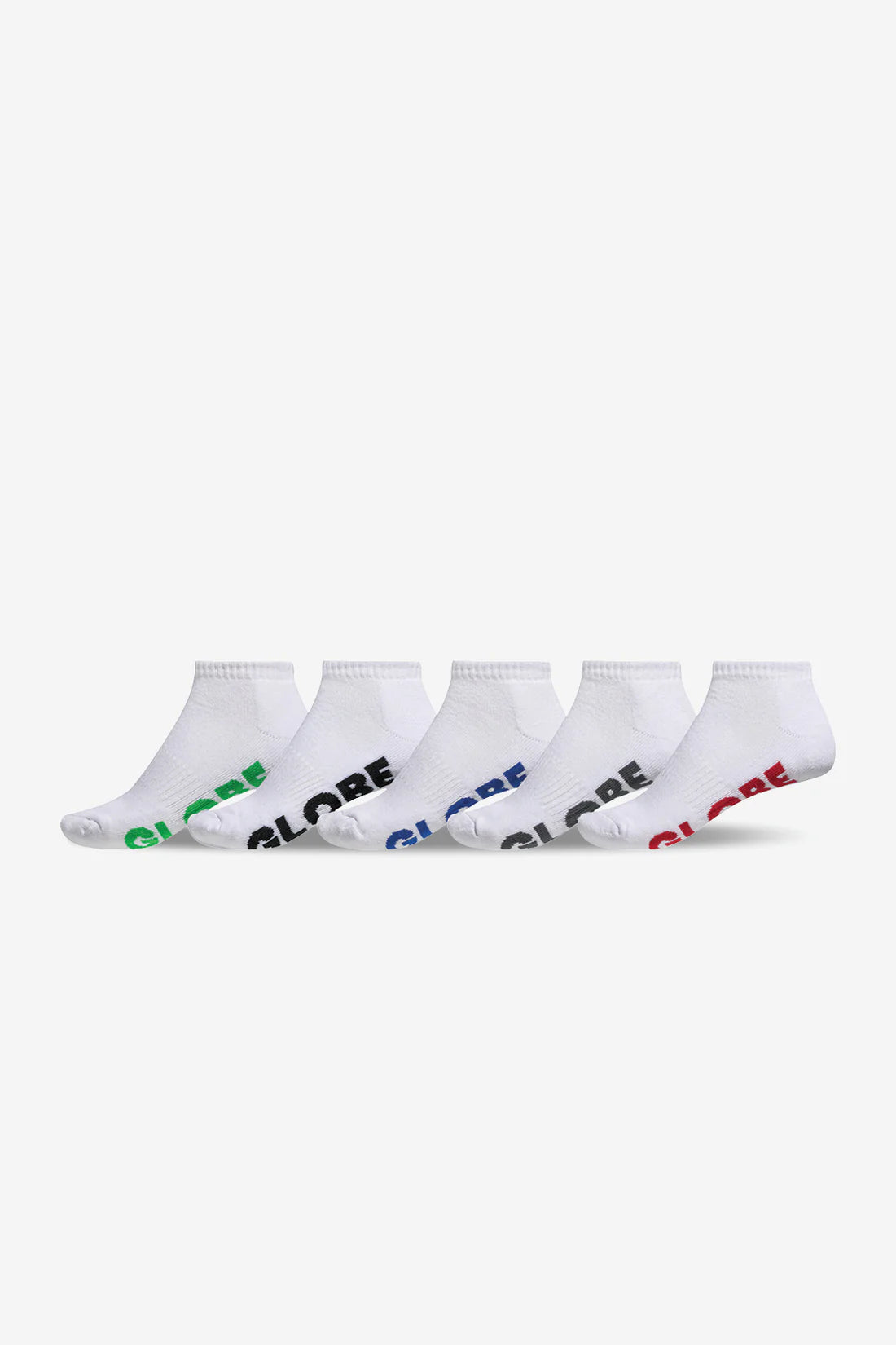 GLOBE Stealth Ankle Mens 5pk Socks - White