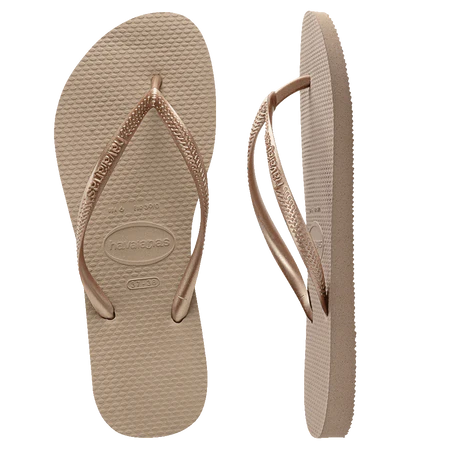 HAVAIANAS Slim Metallic Thong - Rose Gold