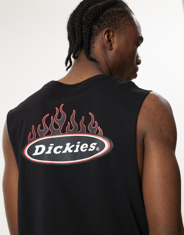 DICKIES Fire Boy Mens Muscle Tee - Black