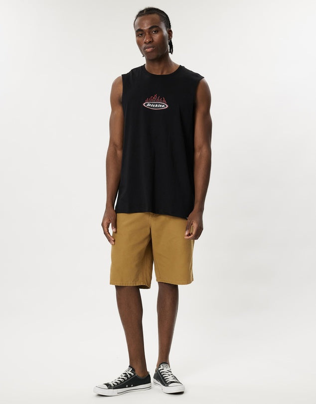 DICKIES Fire Boy Mens Muscle Tee - Black