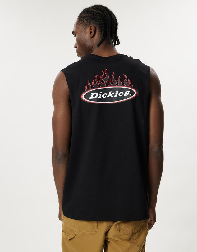 DICKIES Fire Boy Mens Muscle Tee - Black