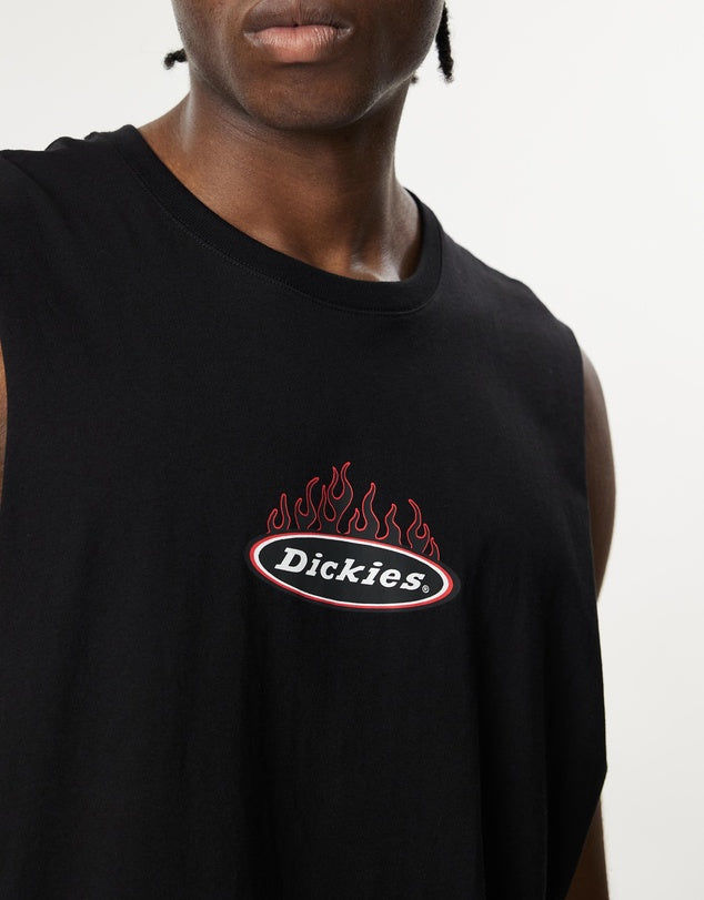 DICKIES Fire Boy Mens Muscle Tee - Black