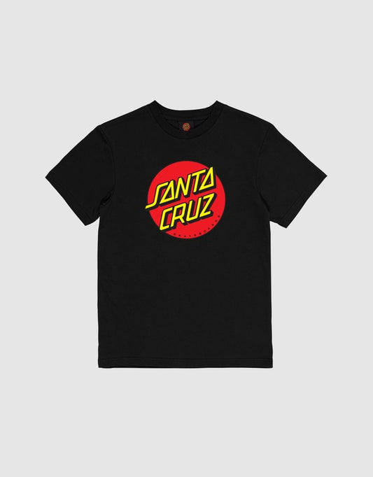 SANTA CRUZ Classic Dot Front Youth Tee - Black