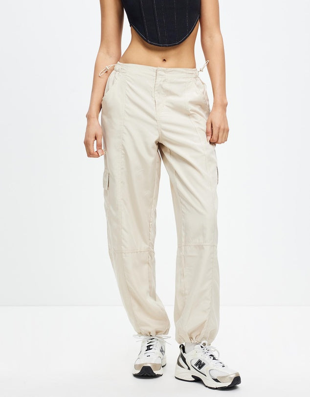 SILENT THEORY Cruz Parachute Womens Pant - Vintage White – VENUE.