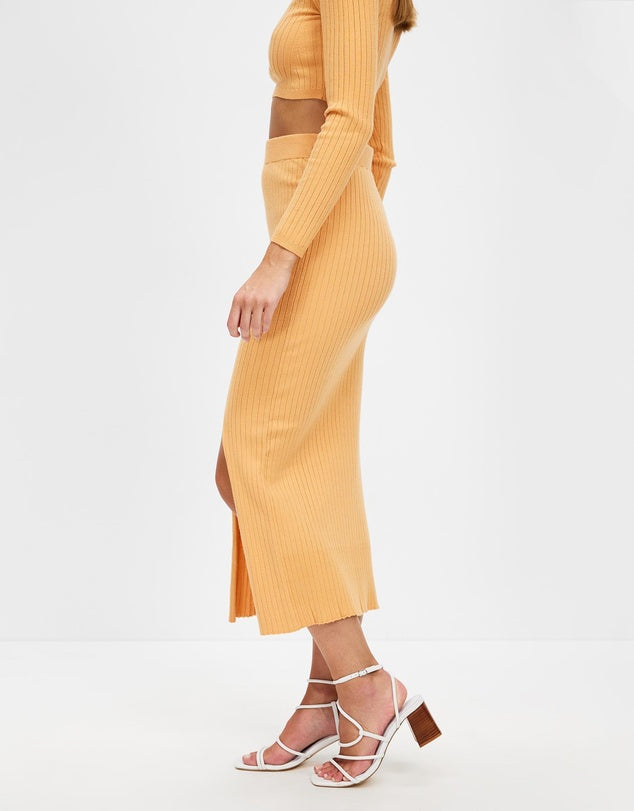 JORGE Maddie Midi Womens Skirt - Orange