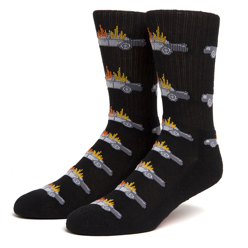 HUF Civil Disobedience 1pk Crew Socks - Black