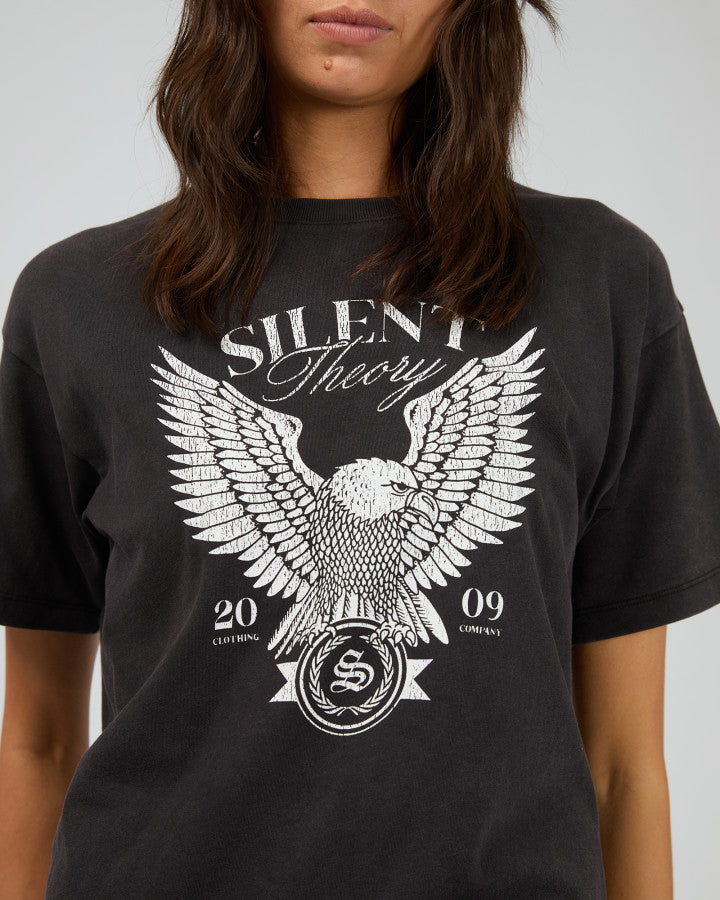 SILENT THEORY Limitless Womens Tee - Washed Black