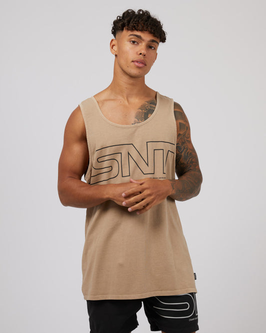 ST GOLIATH Link Mens Singlet - Tan