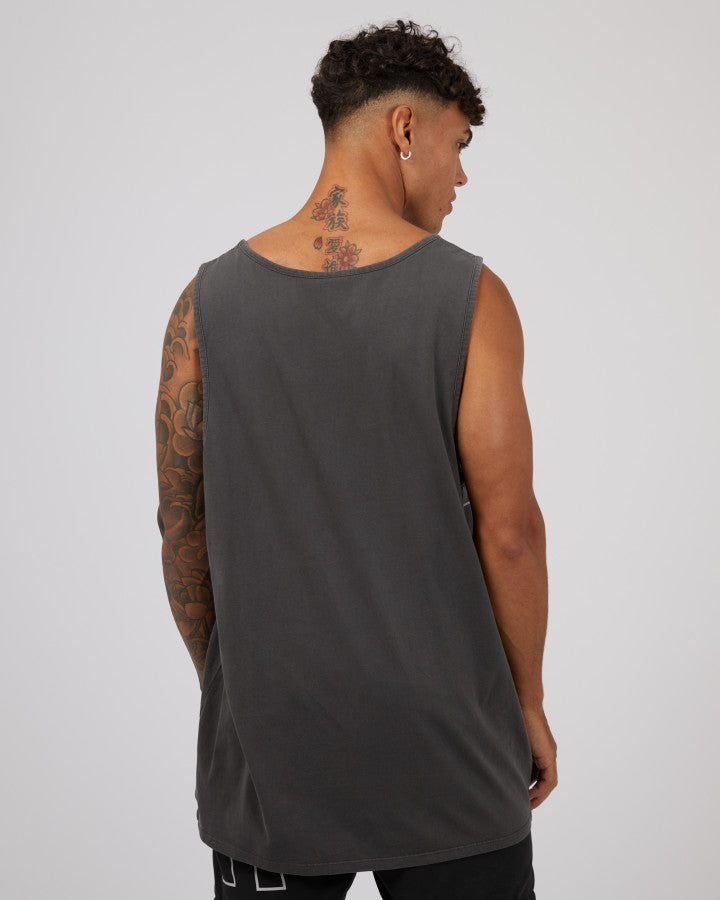 ST GOLIATH Link Mens Singlet - Washed Black